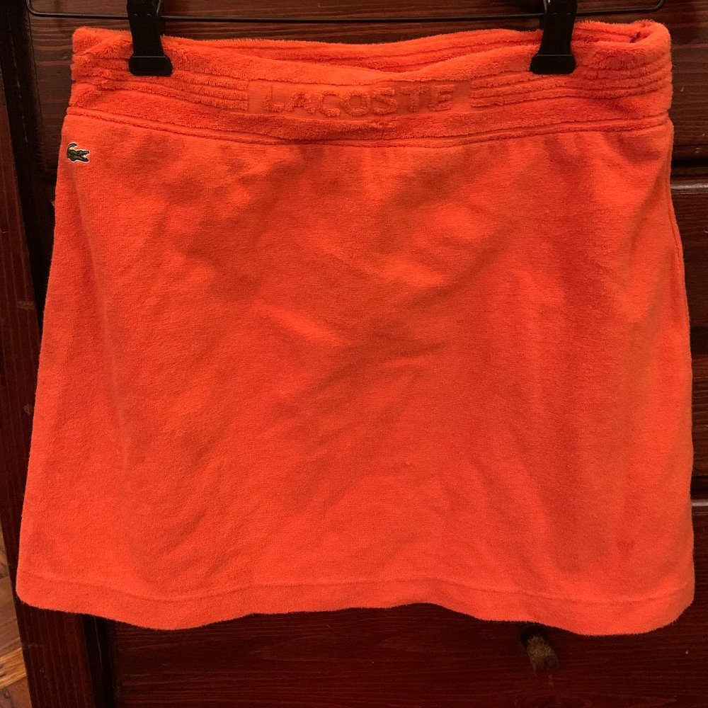 ​Lacoste orange terrycloth tennis skirt
